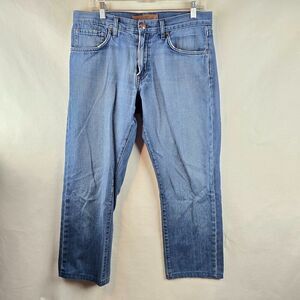 Agave Denim Mens Jeans 34 Blue Gringo Straight Fit Premium Medium Wash Classic